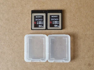 2 x 64GB Sony XQD G Series R440MB/s W400MB/s Memory Cards - Picture 1 of 1