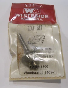 Whiteside Router 1/4 Cove Bit Part # 1800 Made Woodcraft # 24C92 in the USA - Picture 1 of 5