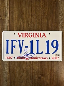 Placa de licencia firmada por Ian Somerhalder 'Vampire Diaries' 'Damon's Camaro' Beckett - Imagen 1 de 3