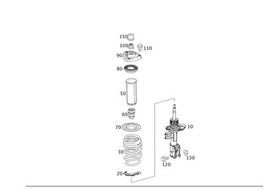 Genuine Mercedes-Benz Helical Spring 156-321-02-04 - Image 1 of 2