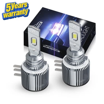 LED Headlight H15 High Beam Bulbs White Light Conversion For BMW X1 2014-2015 - Image 1 of 4