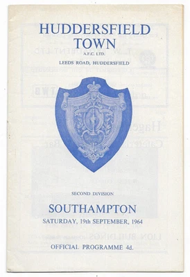 1964/65 Division 2 - HUDDERSFIELD TOWN v. SOUTHAMPTON - Image 1 of 2