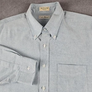 Vintage LL Bean Mens Shirt Large Short Sleeve Button Down Made In USA - Picture 1 of 7