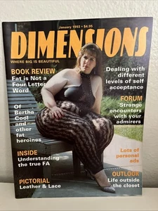 VINTAGE DIMENSIONS Jan 1993 ~ Big Women MAGAZINE RARE - Picture 1 of 11