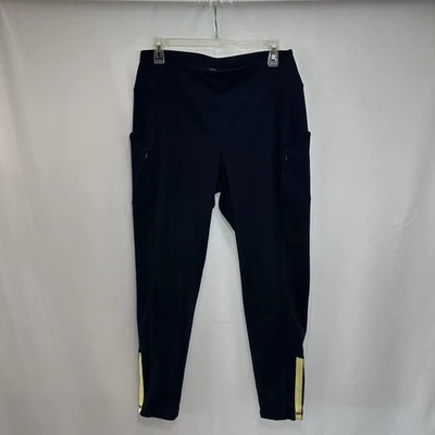 T by Talbots UPF 50+ Ankle Cropped Active Pants Petite 1X Navy Blue Pockets - Image 1 of 4