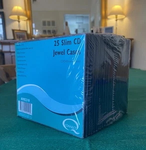 Q-Connect Slim Jewel Case For CD - Black Pack of 25 - Afbeelding 1 van 14