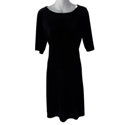 Vestido Vaina Lands End Terciopelo Negro Para Mujer Grande 14-16 Vacaciones Ocasión Especial Foto 1 de 4
