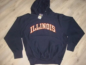 ILLINOIS FIGHTING ILLINI EMBROIDERED Heavyweight Sweatshirt NEW XXLarge XXL 2XL - Picture 1 of 7