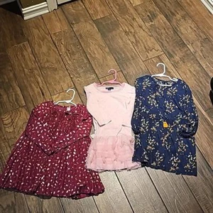 Girls size 4 dress bundle. 3 long sleeve dresses - Picture 1 of 5