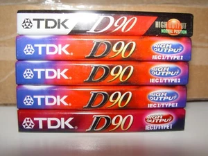 5 TDK D 90 Normal Bias Tape. - Picture 1 of 2