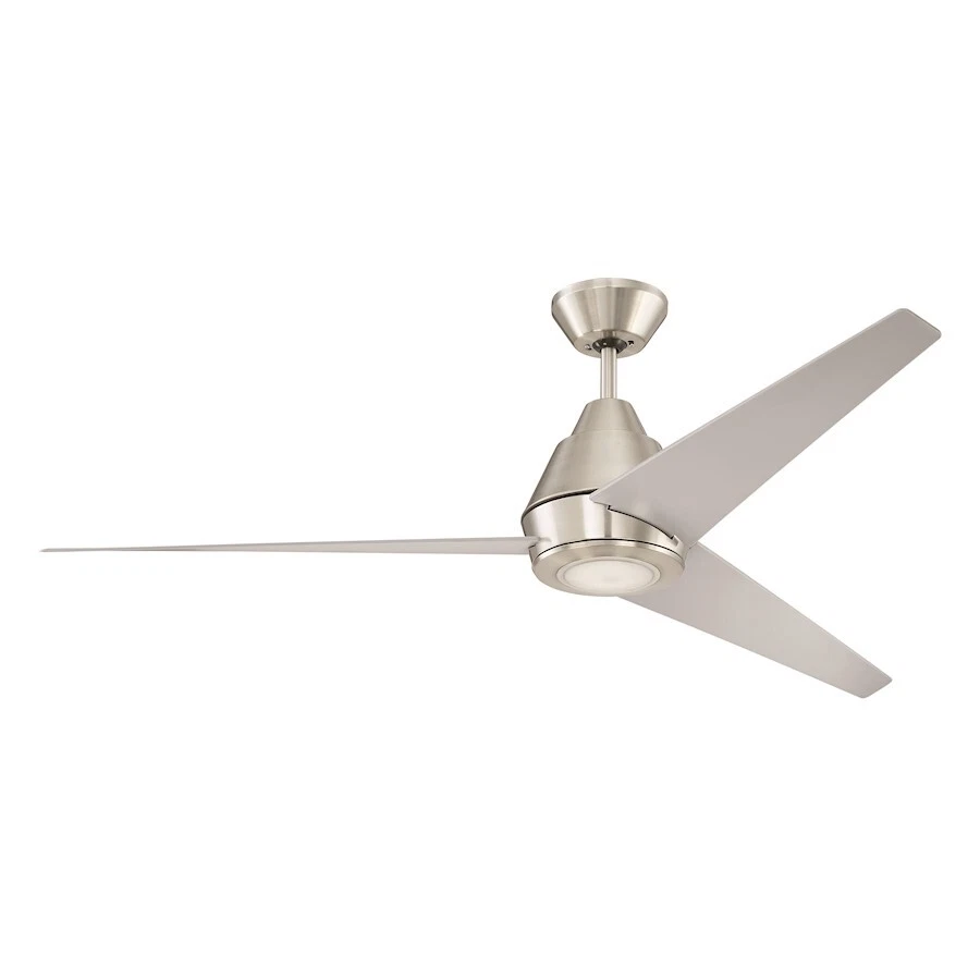 Craftmade Acadian 56" Ceiling Fan w/Blades, Polished Nickel, Brushed Nickel - Image 1 of 1