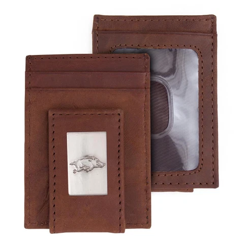 Arkansas Razorback Wallet Front Pocket Leather Wallet Cover