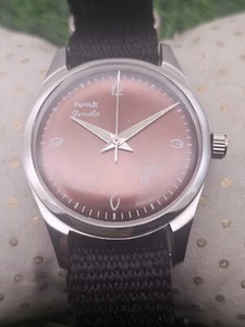 Beautiful Men's HMT Janta Parashock Mechanical Wind 17J Watch Golden Brown Dial - Picture 1 of 4