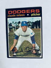 1971 Topps Baseball Claude Osteen Los Angeles Dodgers Card #10