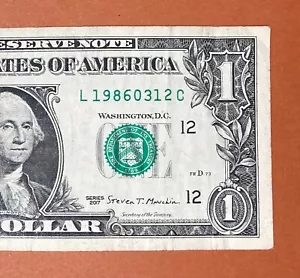 1986 March 12 (L 19860312 C) Birthday Note $1 One Dollar Bill - Picture 1 of 3