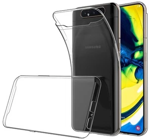 For Samsung Galaxy A80 - A90 Soft TPU Clear Gel Case Shockproof Silicone Cover - Picture 1 of 7