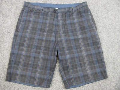 Pantalones Cortos Calvin Klein Para Hombre 38 Negro Azul a Cuadros Chino Bolsillo Preppy Informal 38x23 Foto 1 de 4