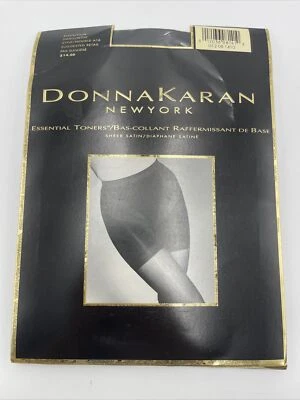 Donna Karan 纽约连裤袜黑色必备色调小号风格 A16 复古 — 第 1/3 张图片