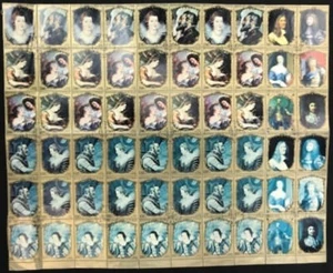 TCHAD 1970 ERROR CLASSIC ART OF EUROPE FULL SHEET 60 SHOWING 30 STAMPS MISSING - Picture 1 of 1