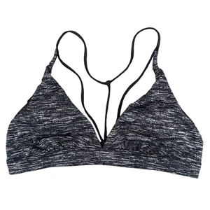 Victoria's Secret Sports Bra Women Size MEDIUM Strappy Gray Wireless Lightweight - Picture 1 of 3