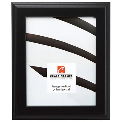 Craig Frames 1.25" Traditional Gallery Black Picture Frame Poster Frames - Image 1 of 4