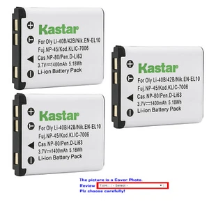 Kastar Replacement Battery for Olympus Li-40B Li-42B Li40C Olympus FE-340 Camera - Picture 1 of 7