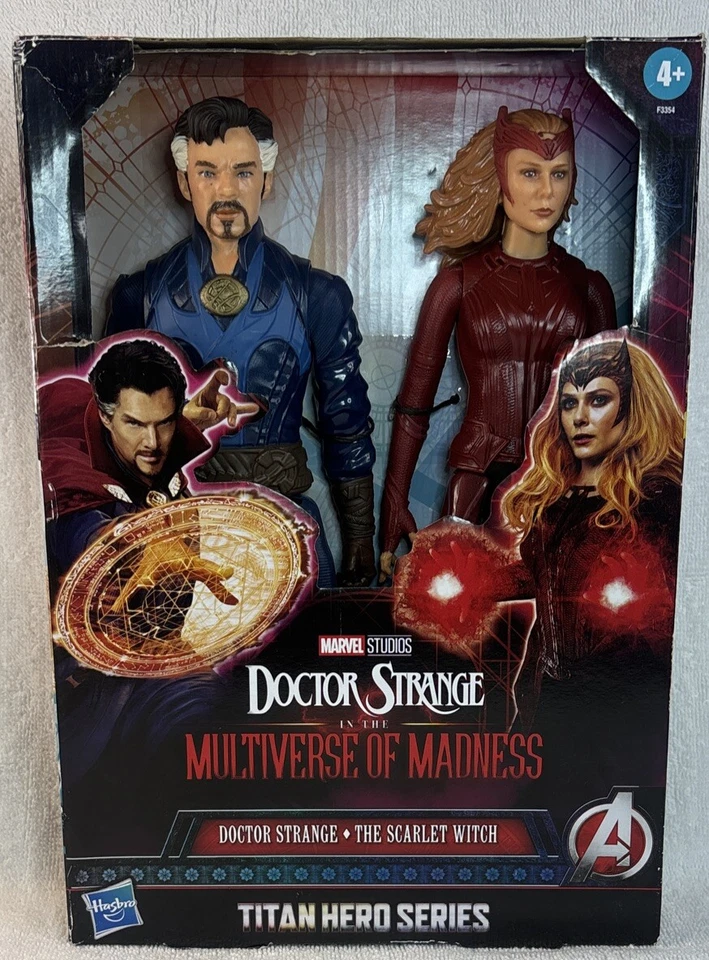 Figuras de ação Marvel Dr Strange/Scarlet Witch 12" conjunto com 2, 2022, novo em folha - Imagem 1 de 4