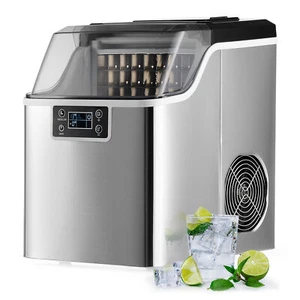 3,2L Eismaschine 22 kg/24H Edelstahl Eiswürfelmaschine Eiswürfelbereiter DE - Bild 1 von 7