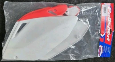 НОВЫЙ POLISPORT HONDA CRF250F MX БЕЛЫЙ/КРАСНЫЙ БОКОВЫЕ ПАНЕЛИ 2004-2005 - 8601800001 - Изображение 1 из 3