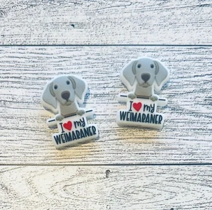 Cuentas focales de silicona I Love My Weimaraner para perro para bolígrafos, llaveros hágalo usted mismo - Imagen 1 de 2