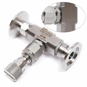 Válvula de acero inoxidable 304 KF25 válvula dosificadora de alto vacío fuelle válvula sellada EE. UU. - Imagen 1 de 12