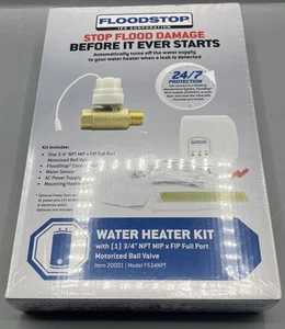 Floodstop Water Heater Kit 3/4” NPT MIP Model FS34NPT - New SEALED - Picture 1 of 2