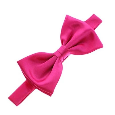  Pajarita ajustable satinada preatada clásica lisa formal bebé (0-1 año) fucsia Foto 1 de 4