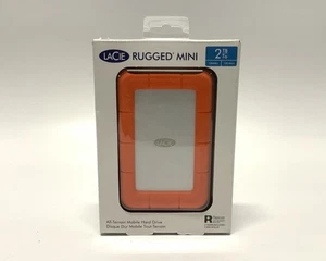 NEW LaCie LAC9000298 Rugged Mini 2TB External Hard Drive - Orange - Photo 1/5