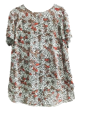 Blusa túnica "GEORGE" Preciosa multicolor estampado animal flotante - TALLA 16-18 Foto 1 de 4