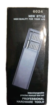 24 in 1 set of small professional Nickle plated tool heads and driver. - Image 1 of 2