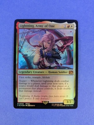 MTG Magic: FINAL FANTASY: Lightning, Army of One Foil #0233 Mythic - NM - Image 1 of 2