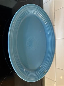 NEW PEACOCK blue Fiesta Large 13 5/8 Oval Serving Platter Fiestaware - Picture 1 of 5
