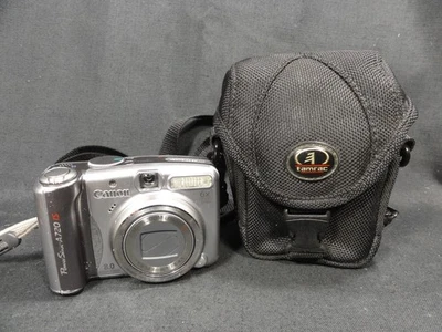 CANON POWERSHOT A720 IS  8.0 MP SILVER DIGITAL CAMERA + 4GB SD CARD WORKING CASE - Image 1 of 4