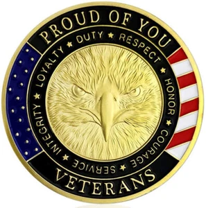Decoraciones militares de apreciación de monedas Gracias por tu servicio Desafío - Imagen 1 de 5