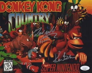 David Wise & Kevin Bayliss Signed 8x10 Donkey Kong Country Auto Photo JSA COA - Picture 1 of 3