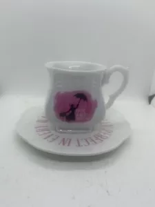 Disney Epcot World Showcase Mary Poppins tazza da tè e piattino praticamente perfetti - Foto 1 di 18