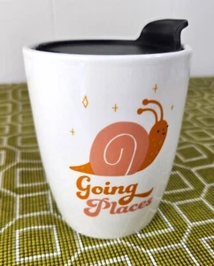 Going Places Clay Art SNAIL coffee travel mug w llid - Picture 1 of 6