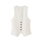 TRAF Women'S Suit Vest Autumn Fashion Sleeveless Vests Jacket 2023 Woman V-Neck 