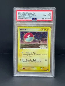 Pokemon Ex Legend Maker Voltorb Reverse Holo PSA 8 NM-MT #68 - Graded Card - Picture 1 of 2