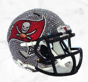 Bling Tampa Bay Buccaneers Mini Football Helm AUSTRIAN CRYSTALS NFL Bedazzled - Bild 1 von 13