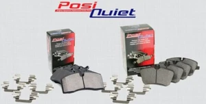 [FRONT + REAR SET] POSI QUIET Ceramic Brake Pads + Hardware Kit PQ96701 - Picture 1 of 1