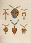 Halsschmuck Kette Gold-Schmied St. Georg Drache Saphir Perle Renaissance Jewel