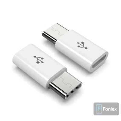 Micro USB auf USB C Stecker Adapter OTG Buchse Konverter für Handy Ladegerät - Bild 1 von 4
