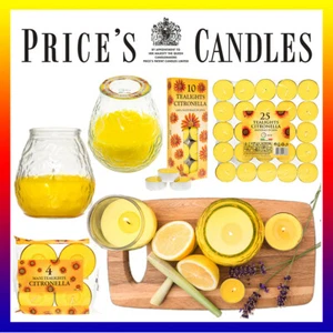 Price's Candles | Citronella Scented | Tealights, Glo-Lites | Repels Insects - Picture 1 of 6